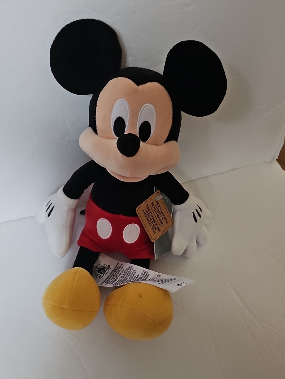 Disney Black, Red & Yellow Mickey Mouse Plush 14 In Tall